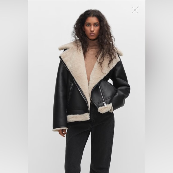 Mango Faux Shearling-lined Jacket - Picture 3 of 6